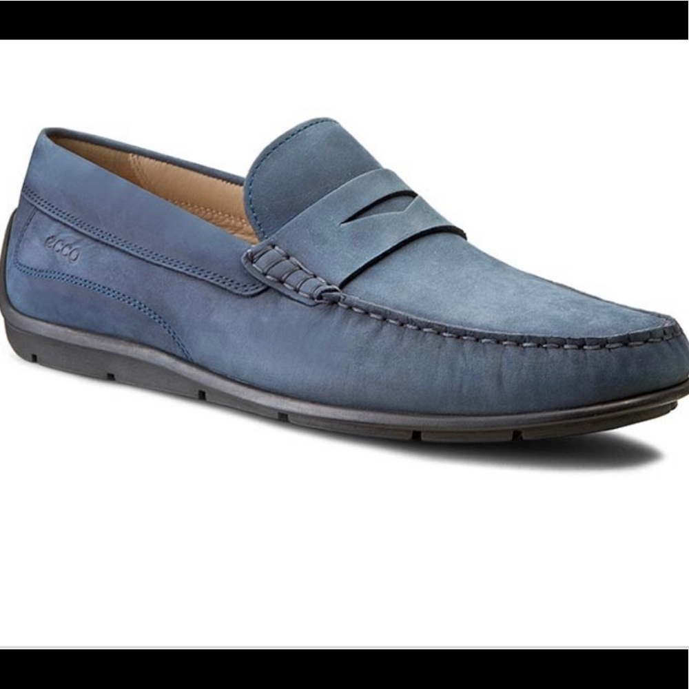 ECCO Men’s Classic Moccasin Blue Suede